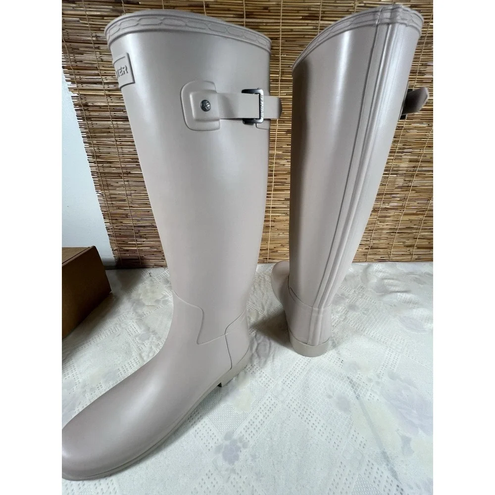 Hunter Original Tall Boot Light Natural  Women's Size 10M